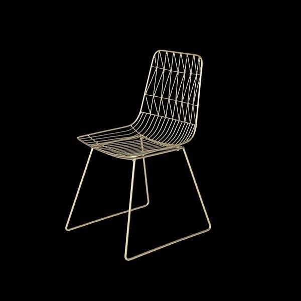 Stoel Glossy wire chair 